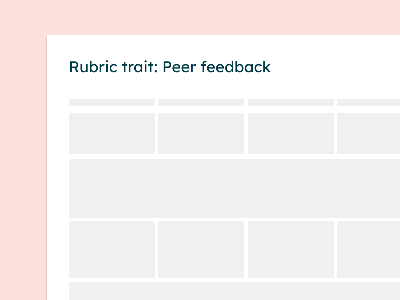 rubric trait peer feedback